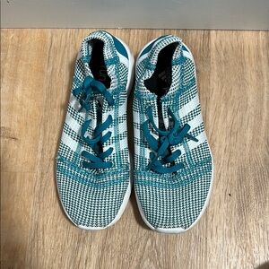 Adidas Teal and White Sneakers